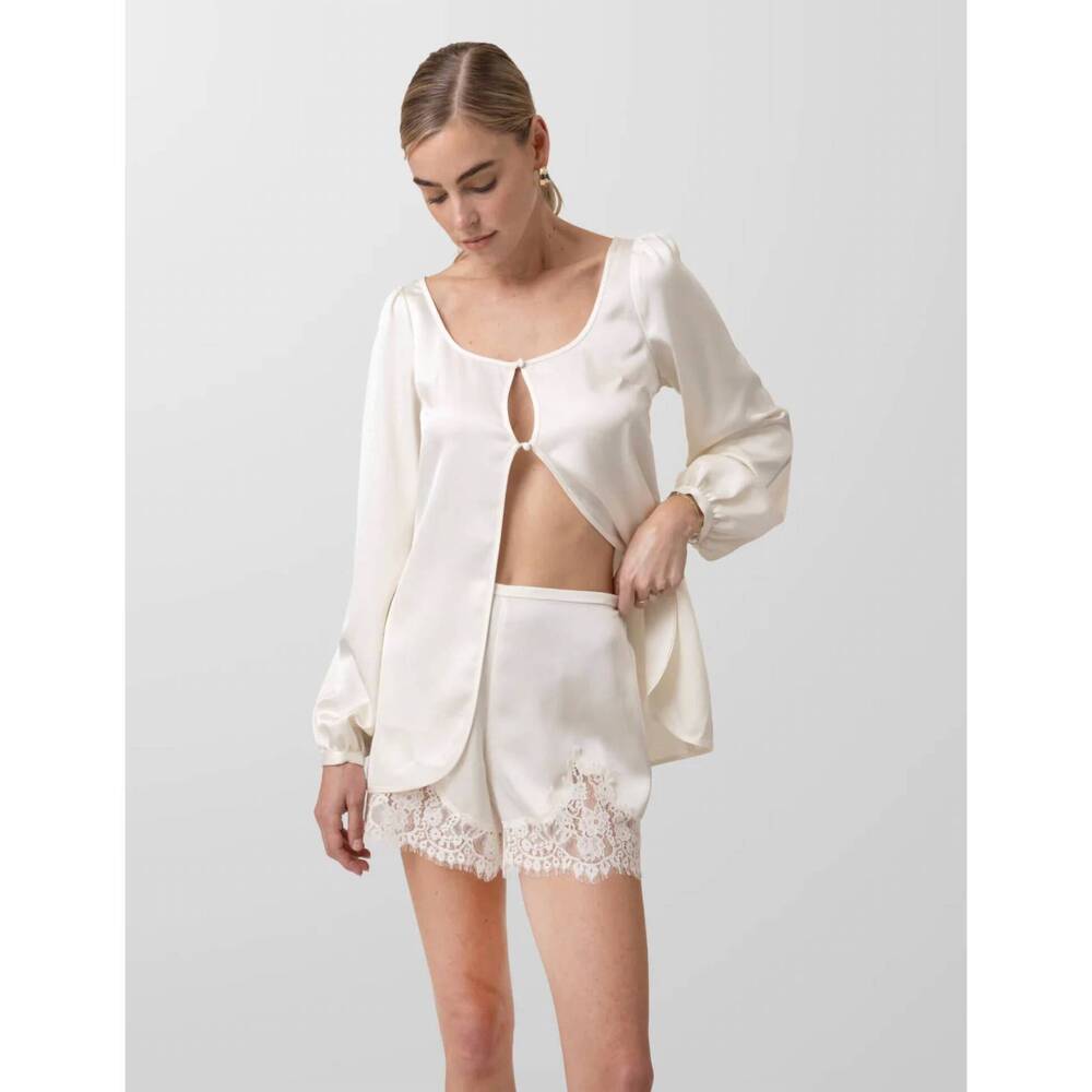 NEW LINE AND DOT nicolo satin top in cream